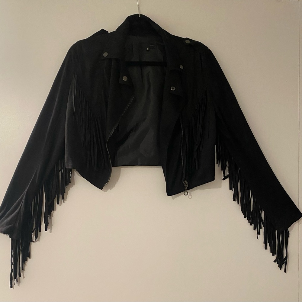 Black Fringe Women's Jacket